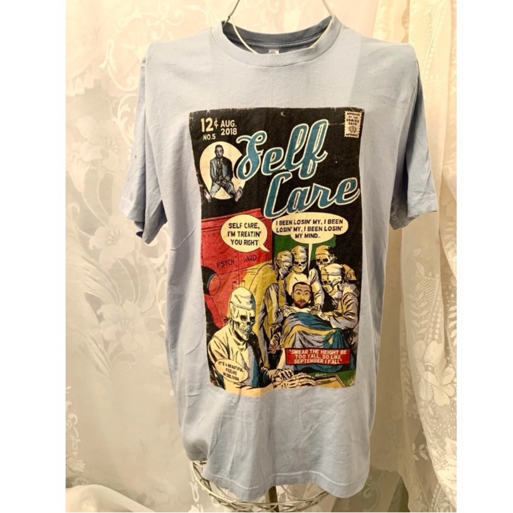 Self Care Graphic T-Shirt - Light Gray